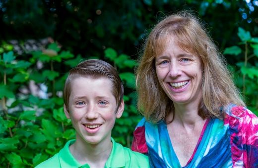 Marian de Graaf en zoon Casper