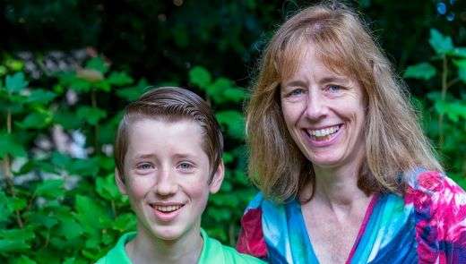 Marian de Graaf en zoon Casper