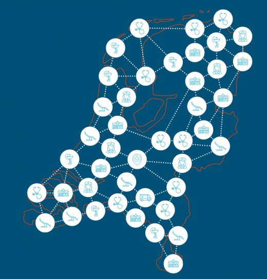 Landkaart Nederland illustratie